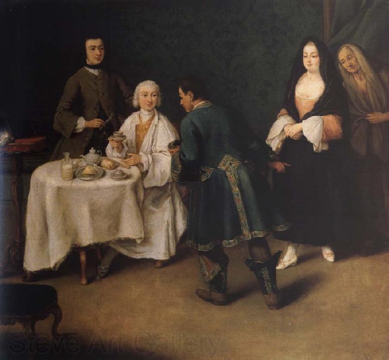 Pietro Longhi The visit in the lord Spain oil painting art